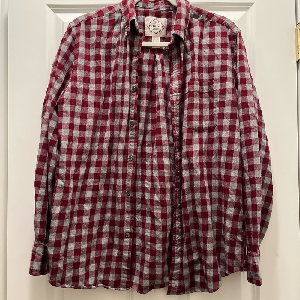 Men's Red Plaid Shirt
